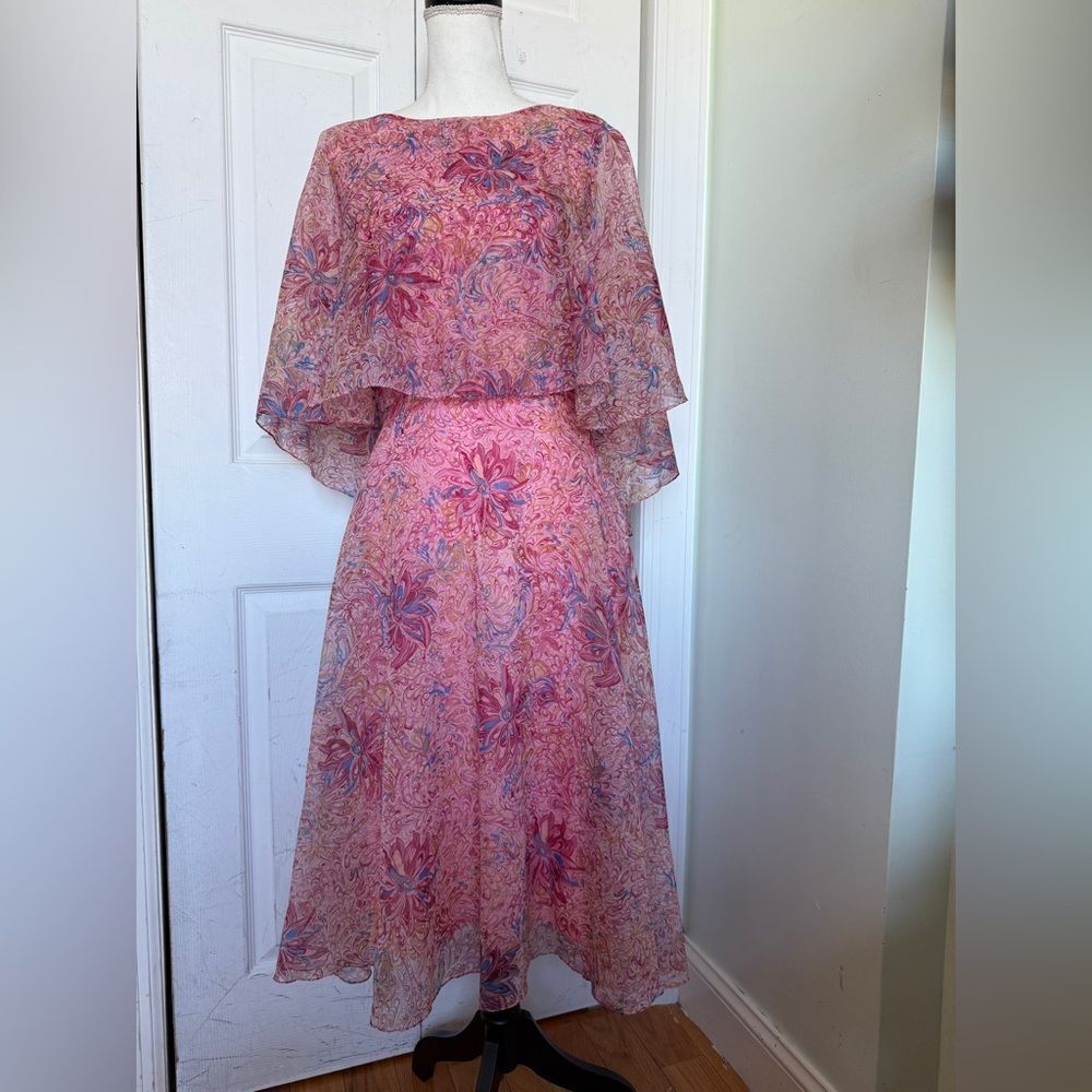 1970s Ethereal Groovy Light Dress